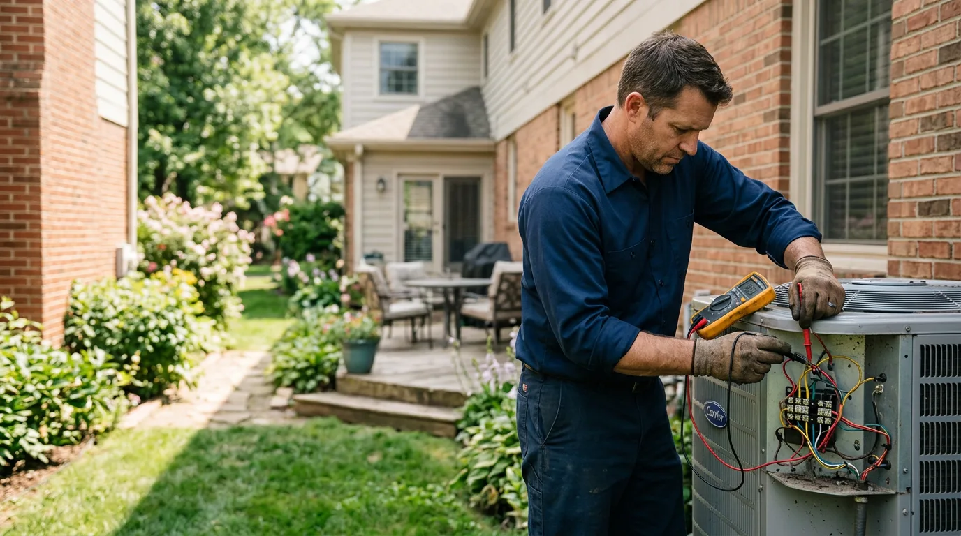 HVAC technician working near Newmanstown, PA